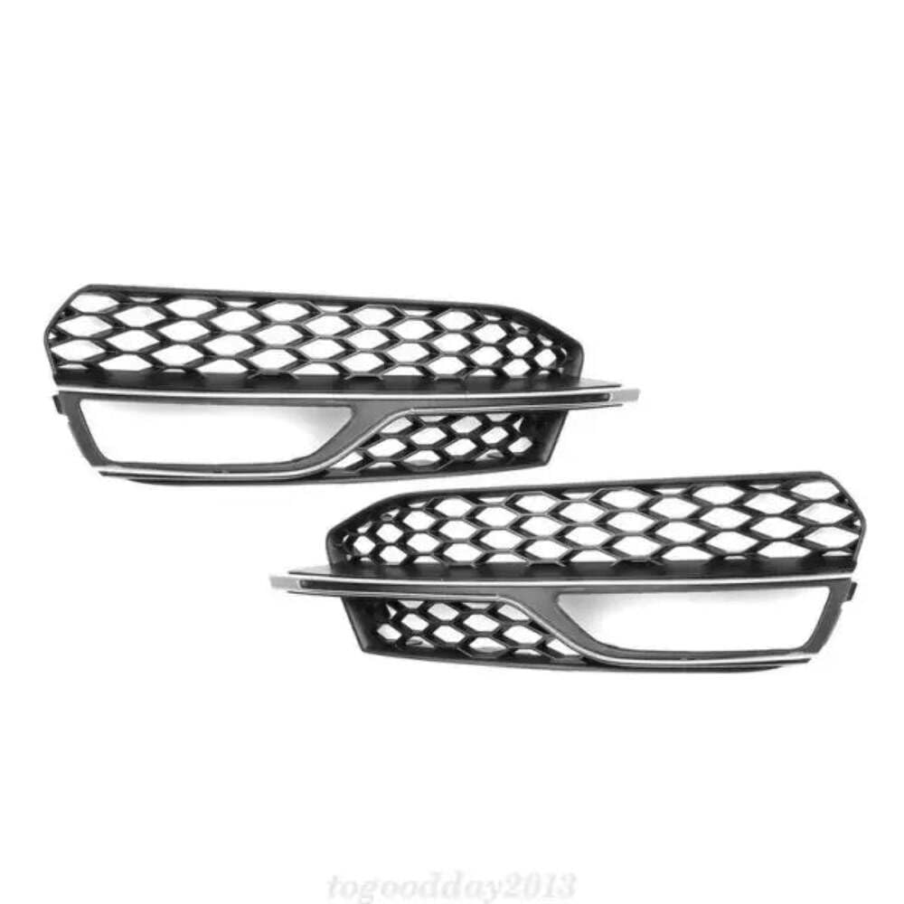 Car Craft Compatible With Audi A3 2014-2016 S Line Bumper Fog Lamp Grill Frame Cover Honeycomb Style