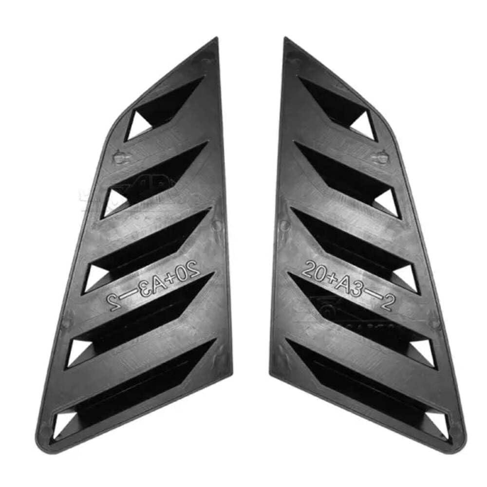 Car Craft Compatible with Audi A3 Hatchback 2021 8y Rear Window Shutter Cover Trim Window Louver Side Vent Trim Glossy Black AR-ADI-074 USA