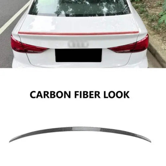 Car Craft Compatible with Audi A3 S3 8v 2014-2020 Rear Roof Trunk Mid Wing Lip Splitter Skirts Flag Spoiler Zst-480 Cf Carbon Fiber Look