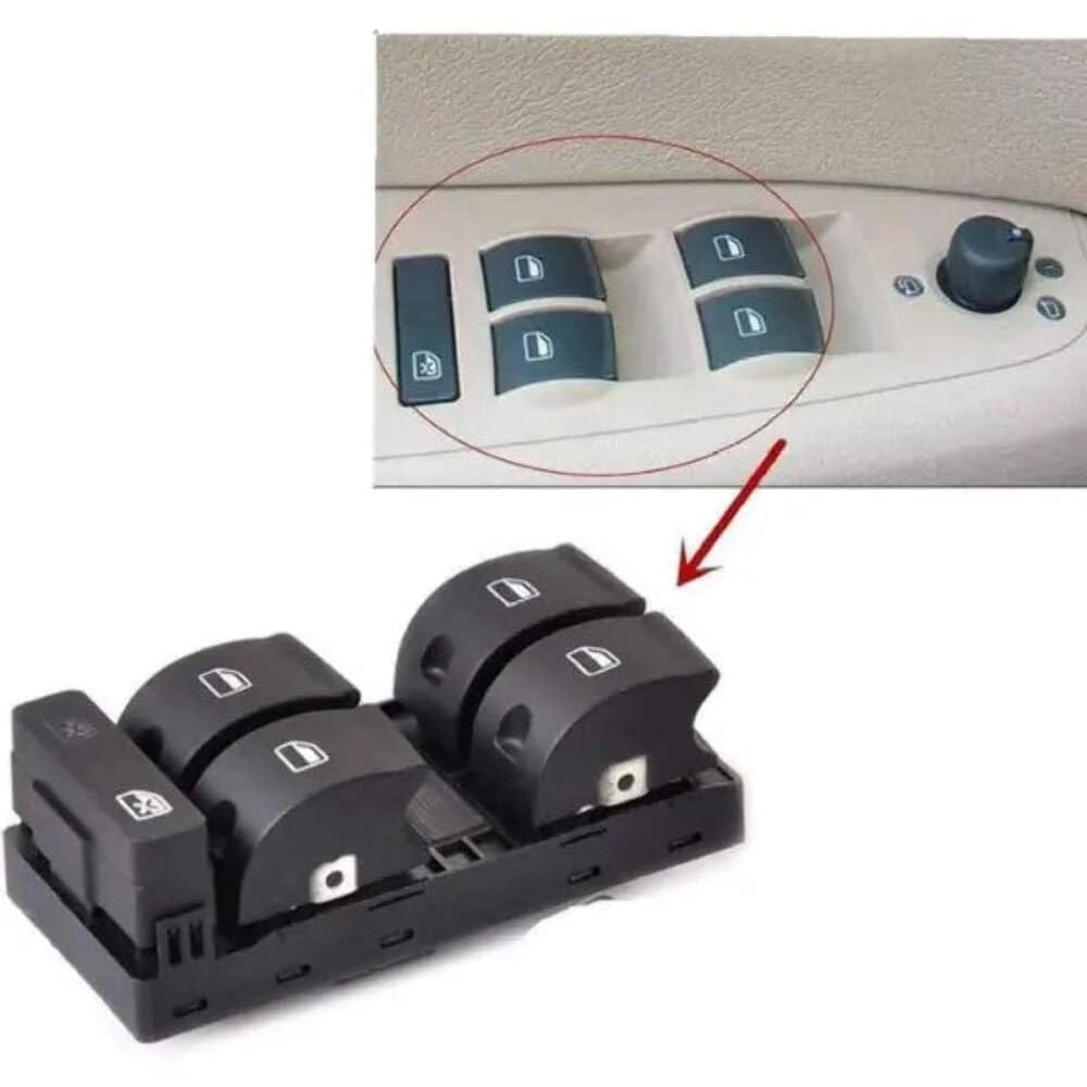 Car Craft Window Lifter Switch Button Compatible With Audi A4 S4 B6 B7 2003-2008 Window Lifter Switch Button 8e0959851b 8e0959851d 8ed959851 CC-981