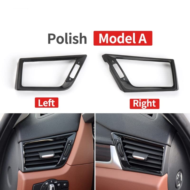 Car Craft X1 Ac Vent Ac Vent Frame Compatible With Bmw X1 Ac Vent Ac Vent Frame X1 E84 2010-2016 Right Piano Black