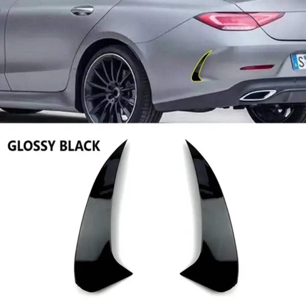 Car Craft Compatible with Mercedes CLS W257 C257 2018+ Front Amg Bumper Flag Side Lip Spoiler Skirst Splitter Zst-138 Gb Glossy Black