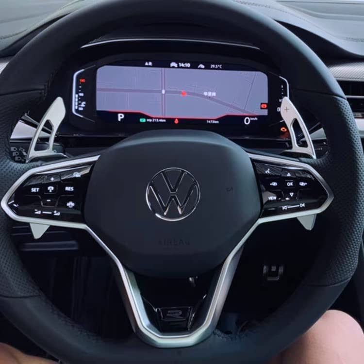 CAR CRAFT Paddle Shifter Compatible with Volkswagen Tiguan Mk2 2017-2019 Golf 7 Mk7 2014-2018 Atlas 2018 2019 Arteon 2018 2019 Passat B8 Gt 2015-2019 Paddle Shifter Silver Btbp-004