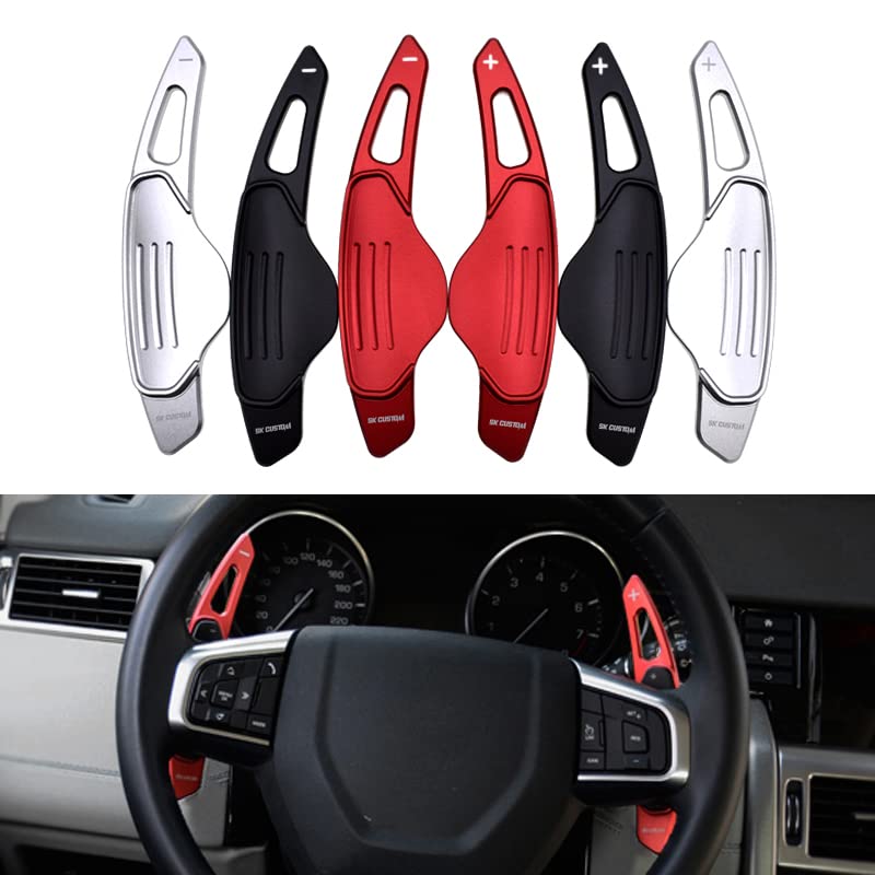 CAR CRAFT Paddle Shifter Compatible with Jaguar Xe 15-18 Xf 11-18 Xjl 10-18 F-pace 16-18 F-Type 13-18 Land Rang Rover Evoque Velar 10-18 Freelander 16-18 Discovery 10-18 Paddle Shifter Red Btbp-021