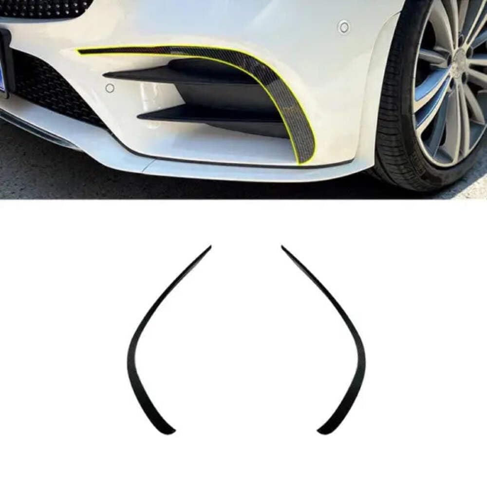 Car Craft Compatible with Mercedes CLS W257 C257 2018+ Front Amg Bumper Flag Side Lip Spoiler Skirst Splitter Zst-256 Gb Glossy Black