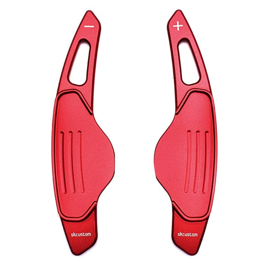 CAR CRAFT Paddle Shifter Compatible with Jaguar Xe 15-18 Xf 11-18 Xjl 10-18 F-pace 16-18 F-Type 13-18 Land Rang Rover Evoque Velar 10-18 Freelander 16-18 Discovery 10-18 Paddle Shifter Red Btbp-021
