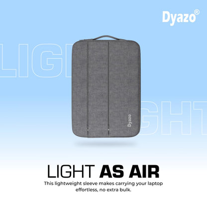 Dyazo 14.1 Inch Laptop Sleeve Case Cover With Handle And Two Front Pocket (Grey)