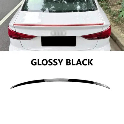 Car Craft Compatible with Audi A3 S3 8v 2014-2020 Rear Roof Trunk Mid Wing Lip Splitter Skirts Flag Spoiler Zst-480 Gb Glossy Black