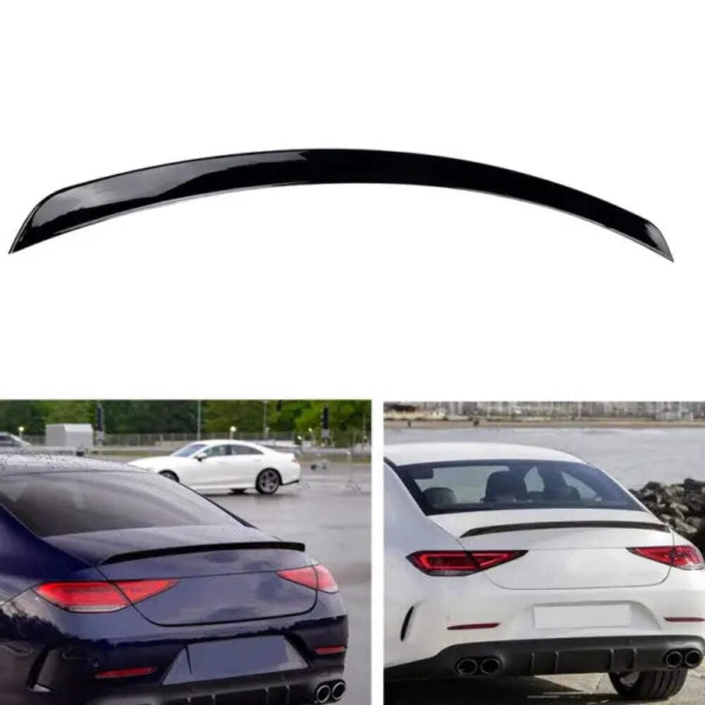 Car Craft Compatible with Mercedes CLS W257 C257 2018+ Rear Trunk Boot Lip Wing Spoiler Zst-296 Gb Glossy Black