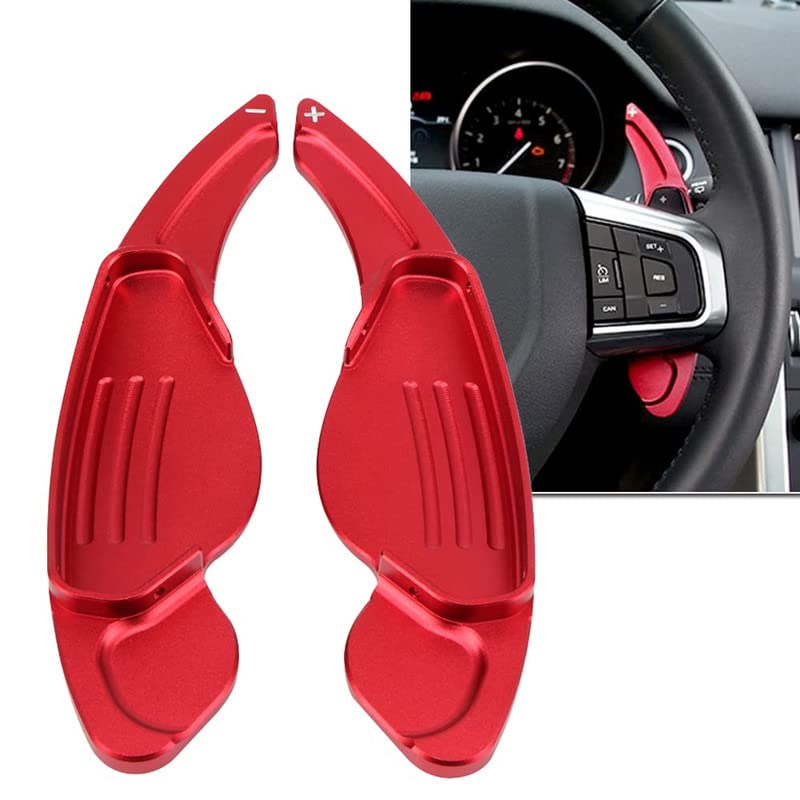 CAR CRAFT Paddle Shifter Compatible with Jaguar Xe 15-18 Xf 11-18 Xjl 10-18 F-pace 16-18 F-Type 13-18 Land Rang Rover Evoque Velar 10-18 Freelander 16-18 Discovery 10-18 Paddle Shifter Red Btbp-021