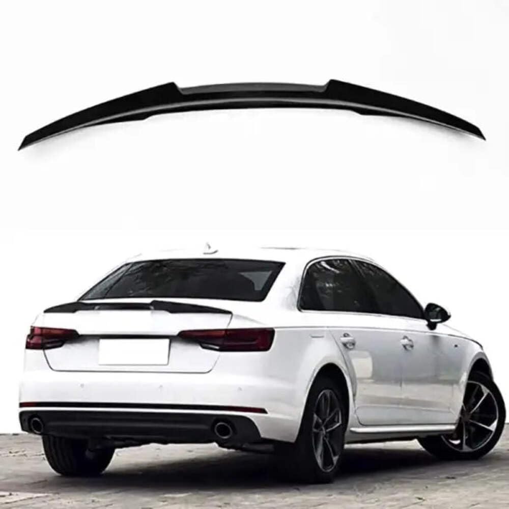 Car Craft Compatible with Audi A4 B9 2019 M4 Trunk Spoiler Glossy Black AR-ADI-009 CC-2366