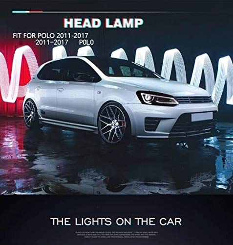 Car Craft Polo Headlight Compatible With Volkswagen Polo Headlight Polo 2010-2018 Vento 2010-2018 Led Metrix Headlight