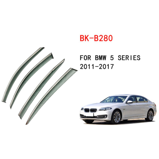 Car Craft Compatible With Bmw 5 Series F10 2010-2017 Rain Shine Side Window Wind Deflectors Rain Sun Guard Door Visor Doorvisor Deflector Visor Shades Ventvisor Strip CC-7673