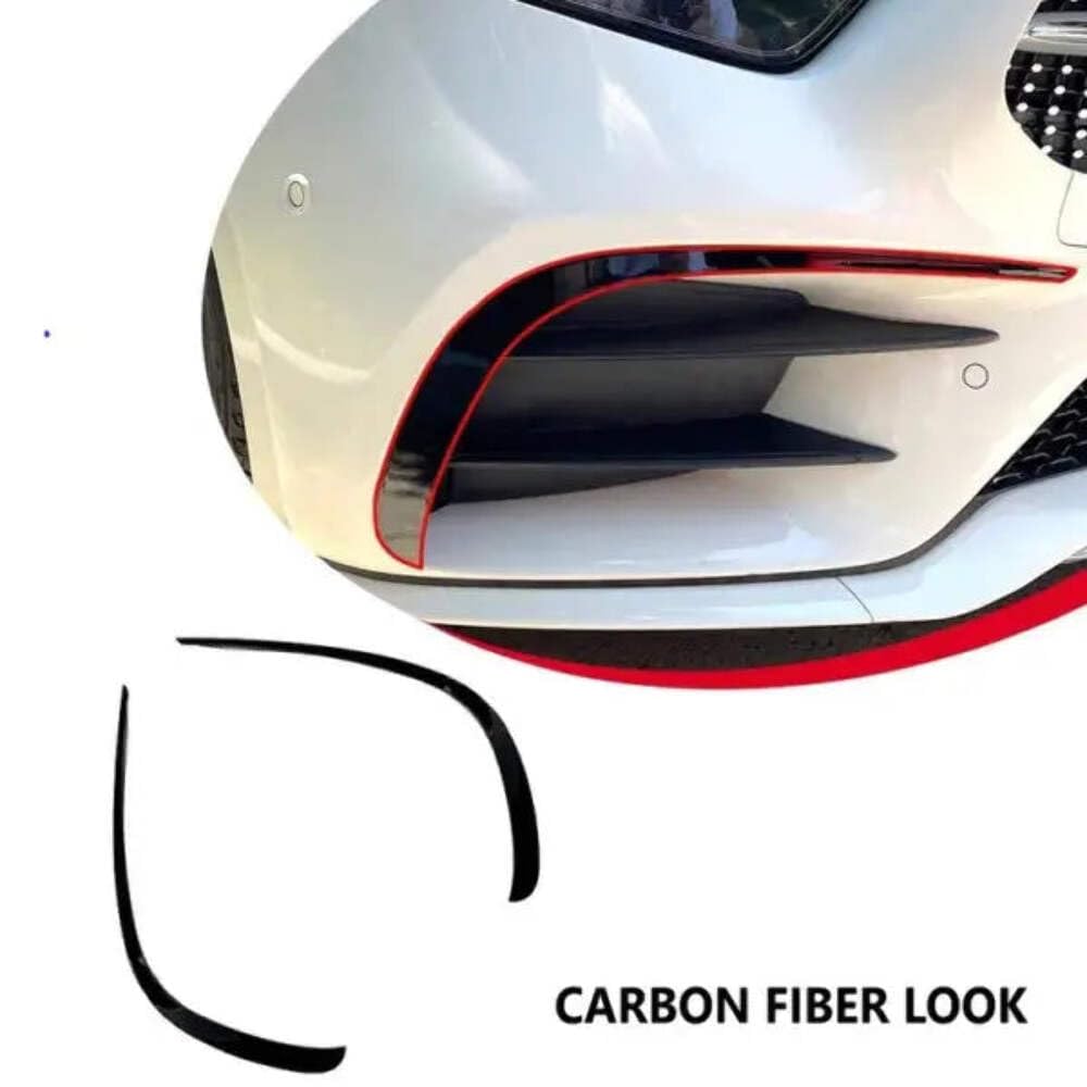Car Craft Compatible with Mercedes CLS W257 C257 2018+ Front Amg Bumper Flag Side Lip Spoiler Skirst Splitter Zst-256 Cf Carbon Fiber Look