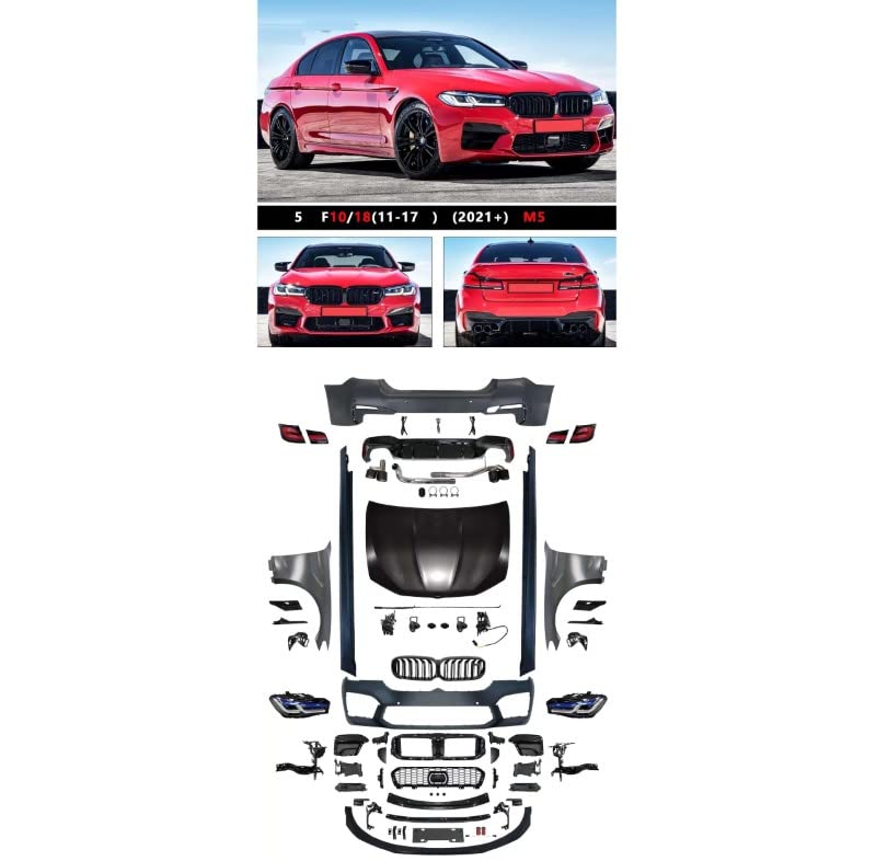 Car Craft M5 Body Kit Compatible With Bmw 5 Series F10 2010-2017 Old Shape Upgrade To 2021 Facelift 5 Series F10 2010-2017 With Upgraded M5 Body Headlight Taillight Kit Complete Kit 1:1 M5