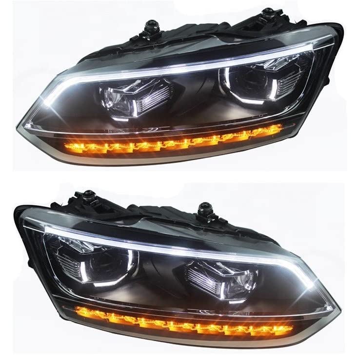 Car Craft Polo Headlight Headlamp Compatible With Volkswagen Polo Headlight Headlamp Polo 2010-2022 Vento 2010-2022 Sy Style Polo Headlight Sy Sy-polo