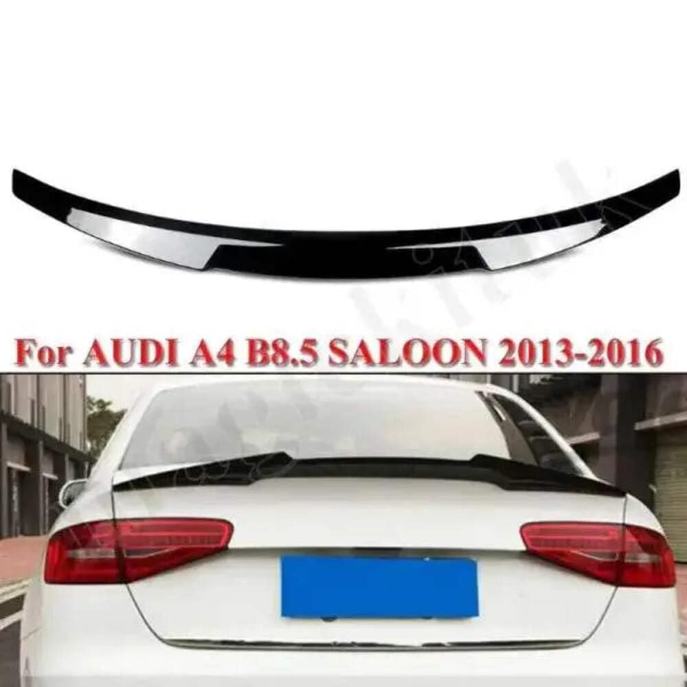 Car Craft Compatible with Audi A4 B8 2012-2016 Trunk Spoiler M4 Glossy Black AR-ADI-014 CC-2364