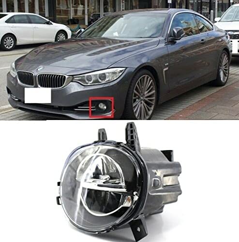Car Craft Fog Lamp Fog Light Compatible With Bmw 3 Series F30 2012-2018 1 Series F20 2012-2015 Fog Lamp Fog Light Left Led Upgraded 63177315559 LED