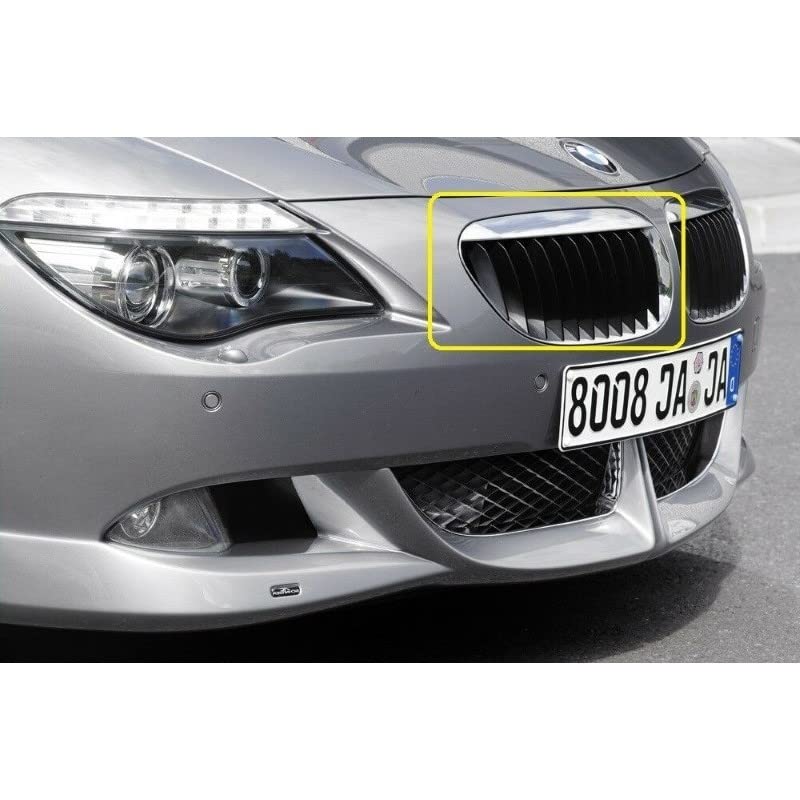 Car Craft Front Bumper Grill Compatible With Bmw 6 Series E63 2004-2010 Front Bumper Grill Chrome And Black