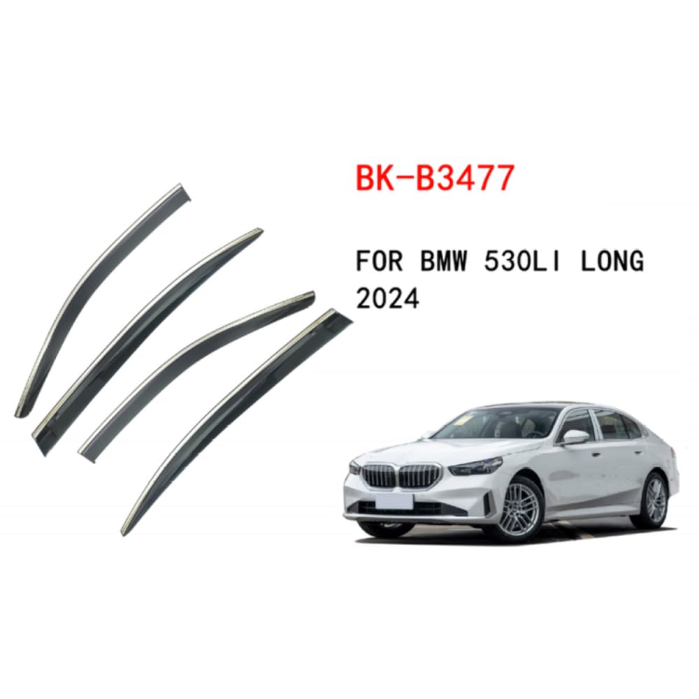 Car Craft Compatible With Bmw 5 Series Li G60 2024 Rain Shine Side Window Wind Deflectors Rain Sun Guard Door Visor Doorvisor Deflector Visor Shades Ventvisor Strip CC-7671