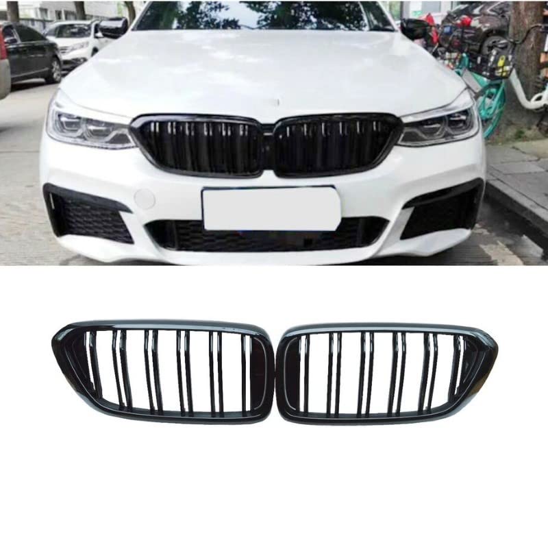 Car Craft Front Bumper Grill Compatible With Bmw 6 Series G32 2018-2021 Front Bumper Grill Glossy Black