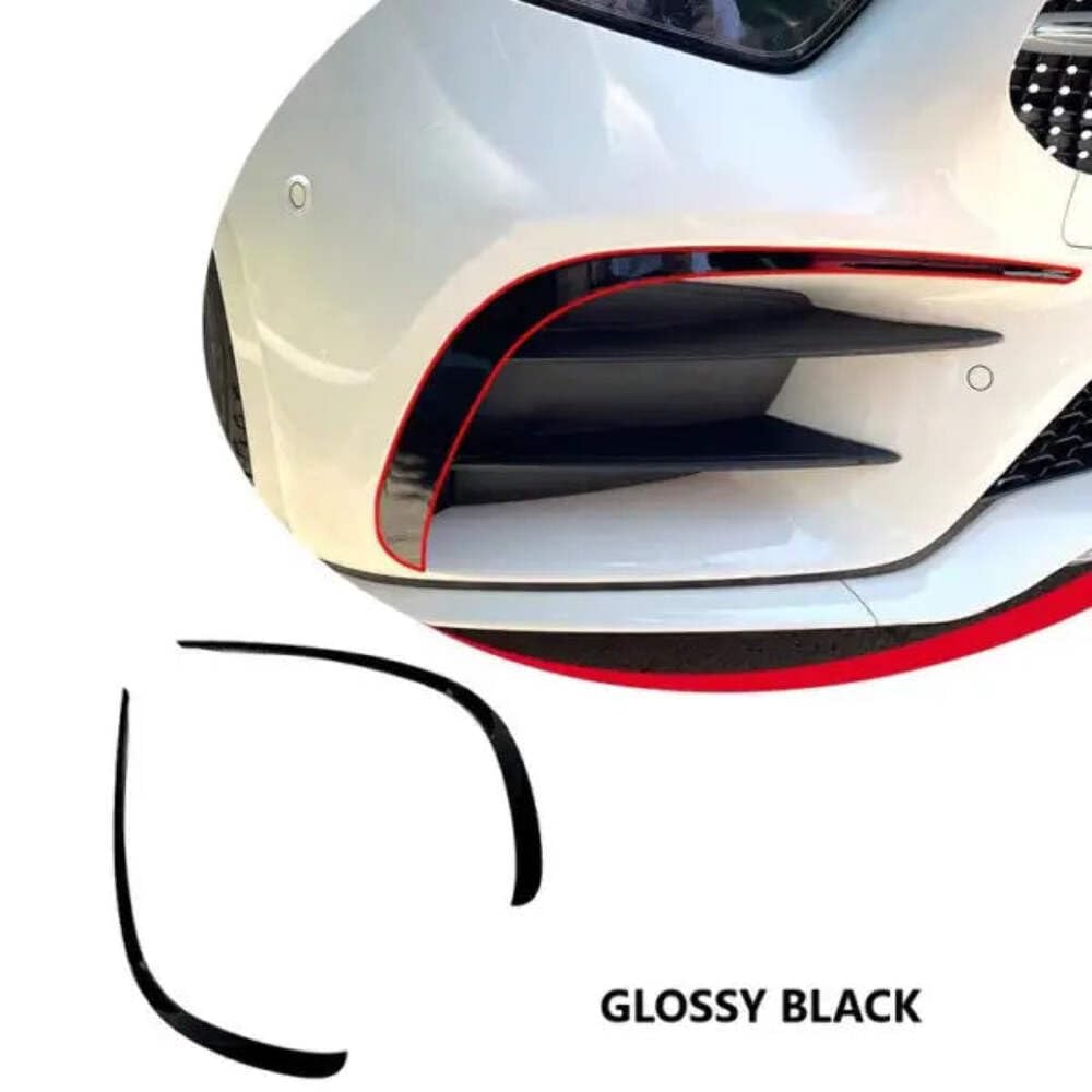 Car Craft Compatible with Mercedes CLS W257 C257 2018+ Front Amg Bumper Flag Side Lip Spoiler Skirst Splitter Zst-256 Gb Glossy Black