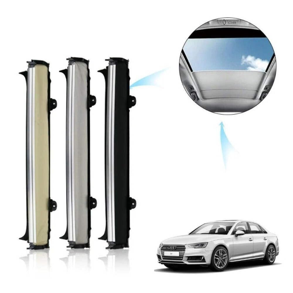 Car Craft Compatible With Audi A4 S4 Rs4 B9 2017-2024 Car Panoramic Sunroof Curtain Roof Roller Blinds Shade Cloth Curtain Assembly 8w9877307uj8 Jl0m122z Beige CC-8681