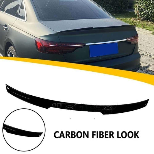 Car Craft Compatible With Audi A4 B9 2019-2023 Rear Trunk Wing Boot Spoiler Lip Splitter Skirt M4 Style Usa Ar-audi-032 Cf Carbon Fiber Look CC-8326