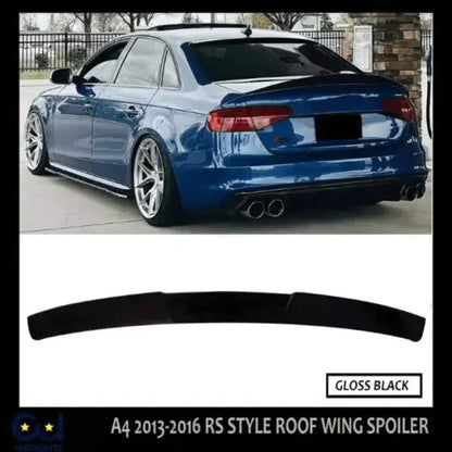 Car Craft Compatible with Audi A4 B8 2012-2016 Roof Spoiler Roof Wings Glossy Black AR-ADI-015 CC-2369