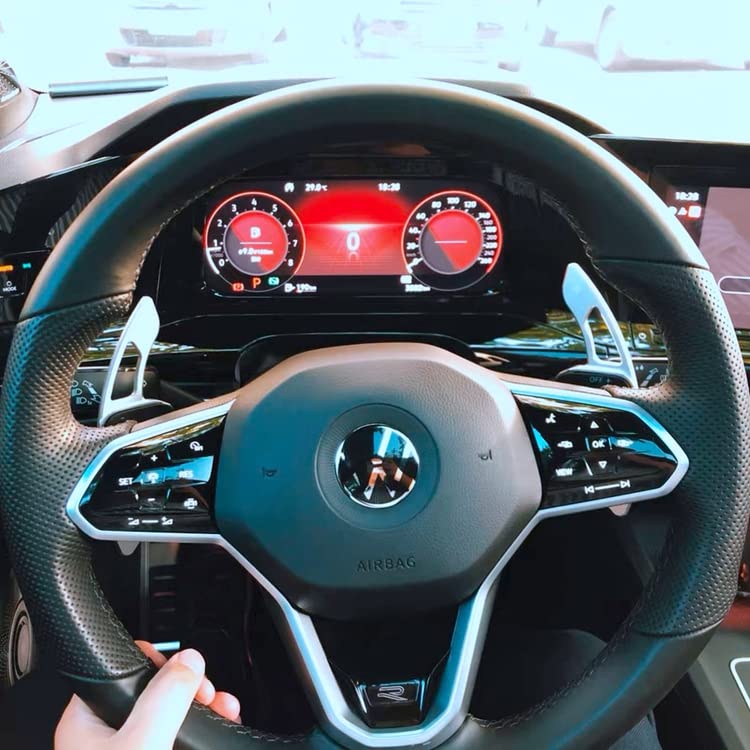 CAR CRAFT Paddle Shifter Compatible with Volkswagen Tiguan Mk2 2017-2019 Golf 7 Mk7 2014-2018 Atlas 2018 2019 Arteon 2018 2019 Passat B8 Gt 2015-2019 Paddle Shifter Silver Btbp-004
