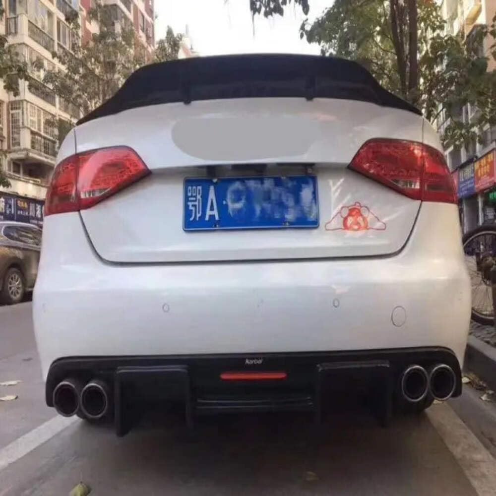 Car Craft Compatible with Audi A4 B8 2009-2016 Rear Boot Trunk Wing Lip Spoiler R Glossy Black AR-ADI-037 CC-2368