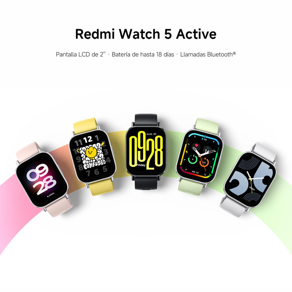 XIAOMI Redmi Watch 5 Active, iOS & Android, 5ATM, Negro