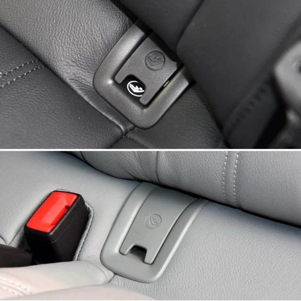 Car Craft Compatible With Audi A4 2008-2016 A6 2013-2018 Child Seat Belt Lock Cover Isofix Cover Gray CC-8928