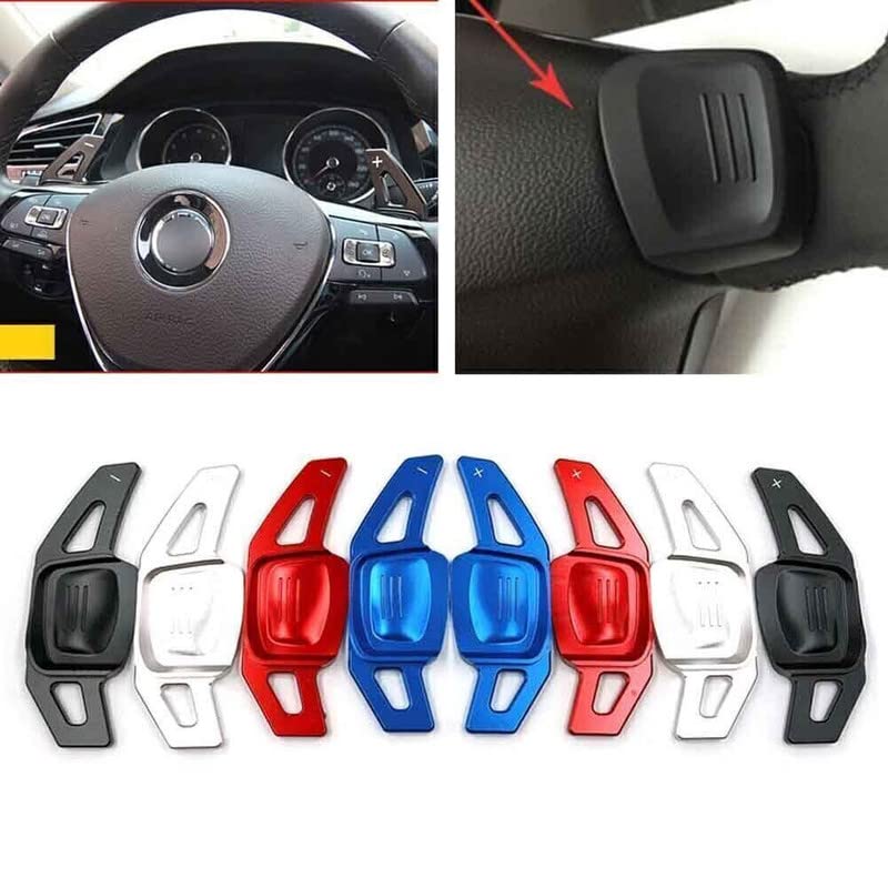 CAR CRAFT Paddle Shifter Compatible with Volkswagen Tiguan Mk2 2017-2019 Golf 7 Mk7 2014-2018 Atlas 2018 2019 Arteon 2018 2019 Passat B8 Gt 2015-2019 Paddle Shifter Silver Btbp-004