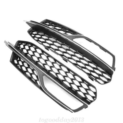 Car Craft Compatible With Audi A3 2014-2016 S Line Bumper Fog Lamp Grill Frame Cover Honeycomb Style