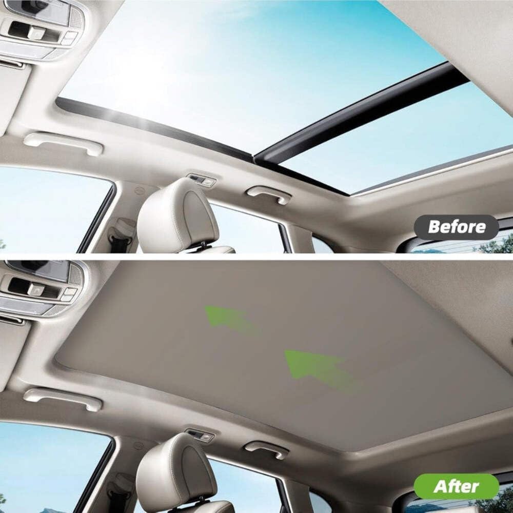 Car Craft Compatible With Audi A3 A2 2013-2018 Car Panoramic Sunroof Curtain Roof Roller Blinds Shade Cloth Curtain Assembly Single Sunroof 5gg877307a3dj Jl0m020z Beige CC-8675