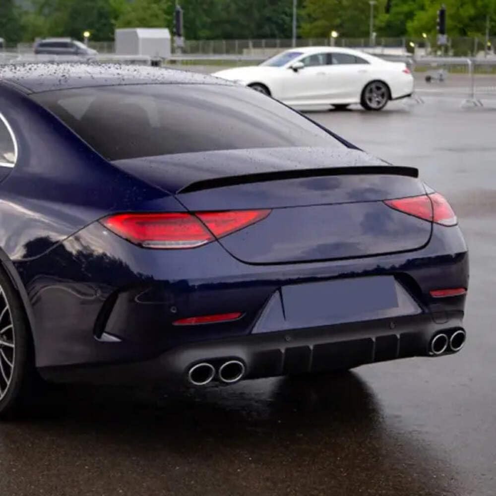 Car Craft Compatible with Mercedes CLS W257 C257 2018+ Rear Trunk Boot Lip Wing Spoiler Zst-296 Gb Glossy Black