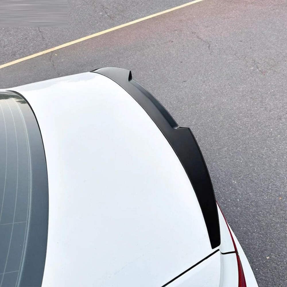 Car Craft Compatible With Audi A4 S4 B9 2017-2024 Rear Trunk Boot Roof Wing Lip Spoiler Splitter Skirts Zst-924 Carbon Fiber Look CC-7120