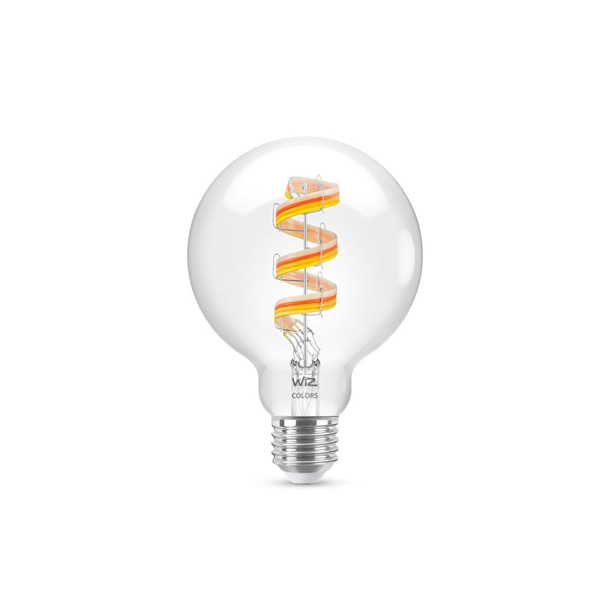 WiZ E27 Filament Lamp Globe - Colored and White Light - Smart LED Lighting - 40W - Transparent - Wi-Fi