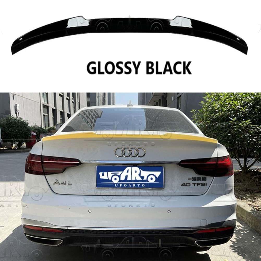 Car Craft Compatible With Audi A4 B9 2019-2023 Rear Trunk Wing Boot Spoiler Lip Splitter Skirt M4 Style Usa Ar-audi-032 Cf Carbon Fiber Look CC-8326