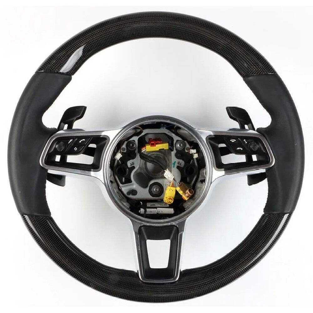 CAR CRAFT Compatible with Porsche 992 Carreratarga Panamera 971.2 2021 Macan 95b.2 Cayenne 2024+ Interior Steering Wheel Magnetic Paddle Shift Gear Shifter Pad B Red Mark CC-7933