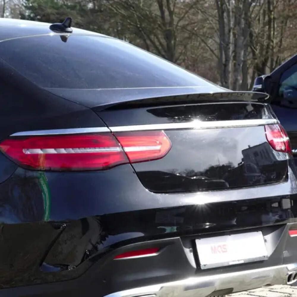 Car Craft Compatible With Mercedes Gle Coupe C292 2015-2018 Amg Rear Roof Trunk Mid Wing Lip Splitter Skirts Flag Spoiler Zst-287 Gb Glossy Black