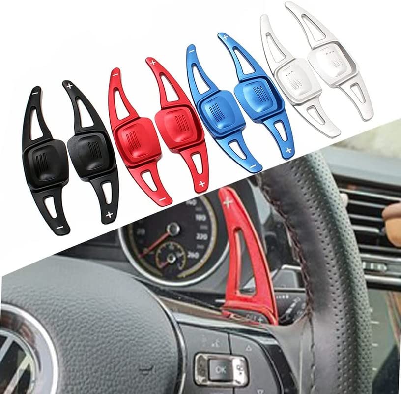 CAR CRAFT Paddle Shifter Compatible with Volkswagen Tiguan Mk2 2017-2019 Golf 7 Mk7 2014-2018 Atlas 2018 2019 Arteon 2018 2019 Passat B8 Gt 2015-2019 Paddle Shifter Silver Btbp-004