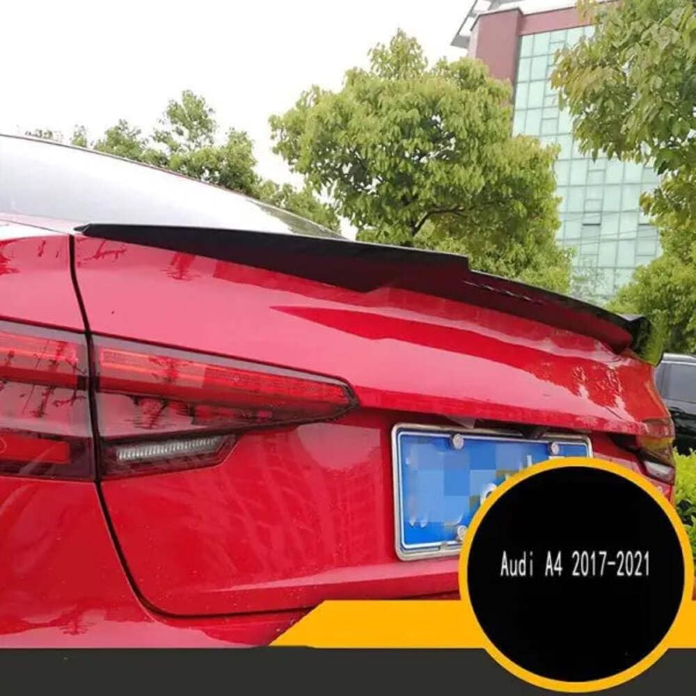 Car Craft Compatible with Audi A4 B9 2019 Rear Trunk Wing Lip Spoiler Glossy Black AR-ADI-008 CC-2363