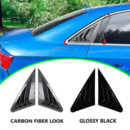 Car Craft Compatible With Audi A3 8v 2014-2020 Car Rear Window Louvers Sticker Rear Triangle Window Shade Spoiler Trim Accessories Zst-842 Cf Carbon Fiber Look CC-7135