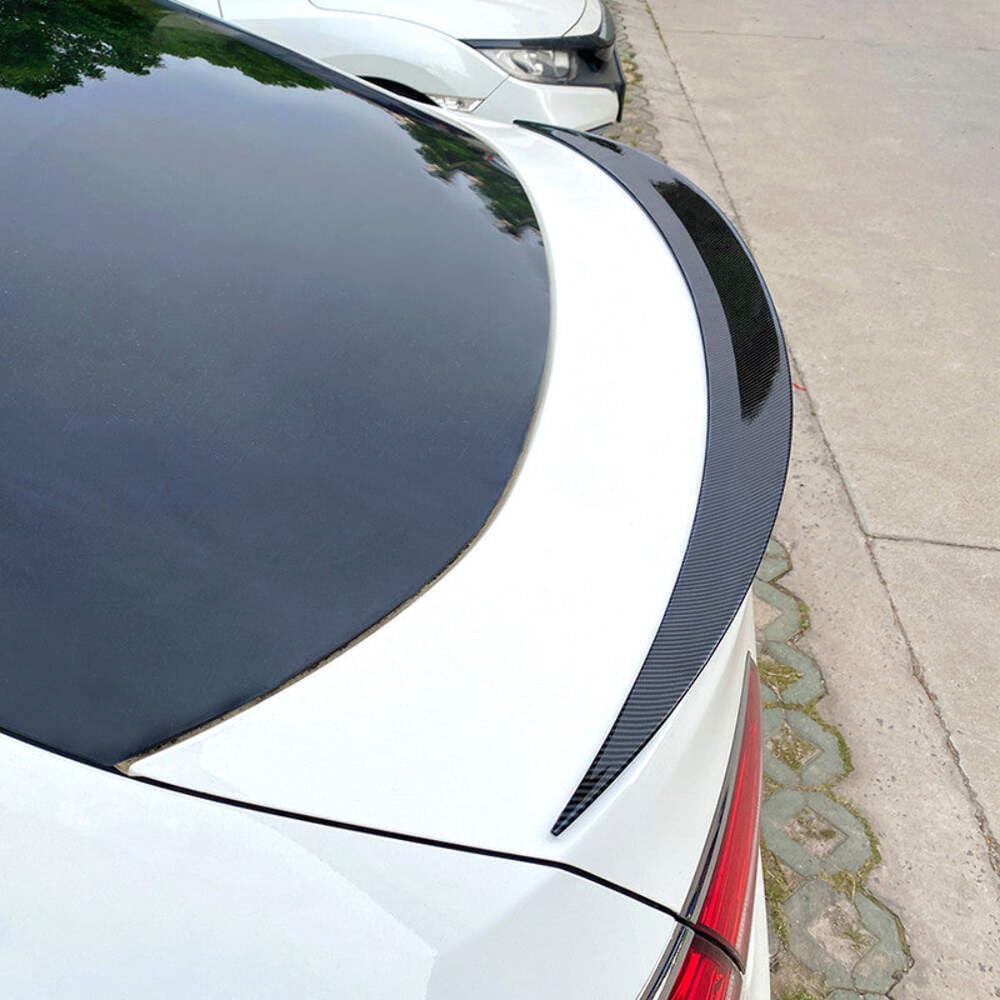 Car Craft Compatible With Mercedes Benz Glc Coupe W235 C253 2016-2022 Rear Boot Trunk Wing Lip Spoiler Carbon Fiber Look Zst-062 Cf CC-6179