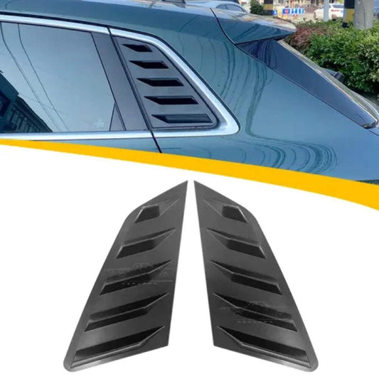 Car Craft Compatible with Audi A3 Hatchback 2021 8y Rear Window Shutter Cover Trim Window Louver Side Vent Trim Glossy Black AR-ADI-074 USA