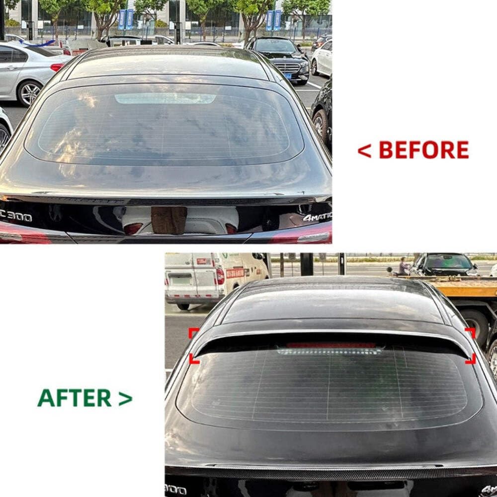 Car Craft Compatible With Mercedes Benz Glc Coupe C254 W254 X254 2023 + Rear Roof Boot Trunk Wing Lip Spoiler Glossy Black Zst-863 Gb CC-6184