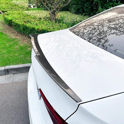 Car Craft Compatible With Audi A4 S4 B9 2017-2024 Rear Trunk Boot Roof Wing Lip Spoiler Splitter Skirts Zst-924 Glossy Black CC-7119