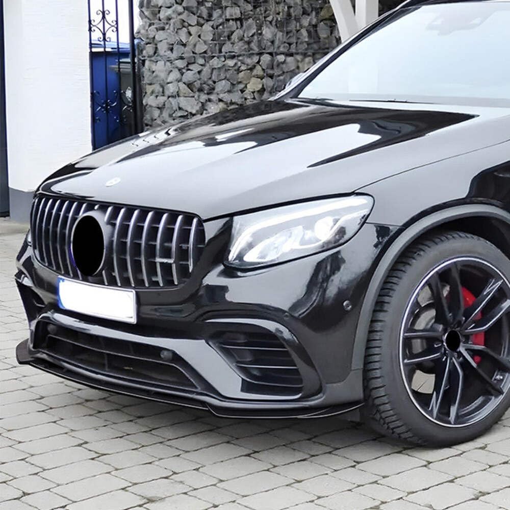 Car Craft Compatible With Mercedes Benz Glc W253 X253 2016-2019 Amg Front Bumper Lip Splitter Diffuser Skirts Flag Canard Carbon Fiber Look Zst-762 Cf CC-6175